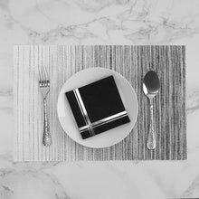 Load image into Gallery viewer, Silver Foil on Black Cocktail Napkins, 100 Pack